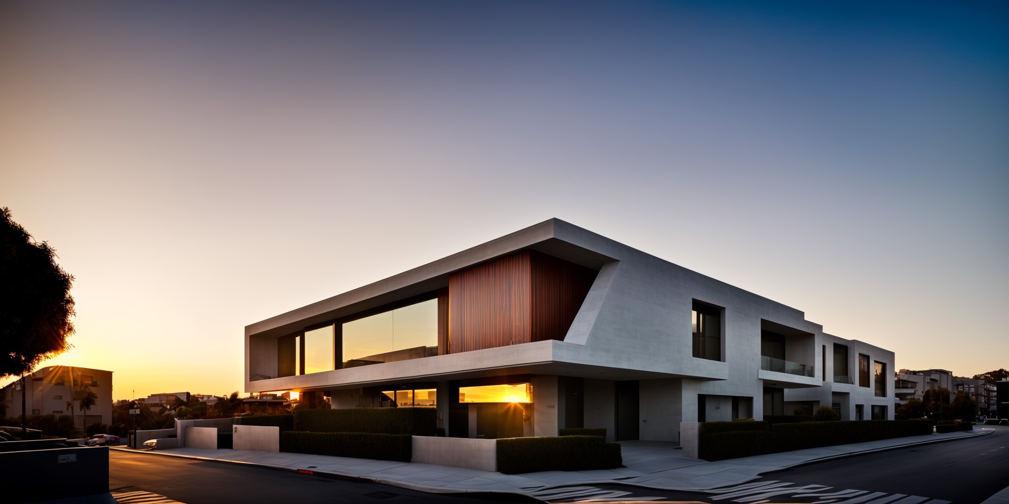 19080-12171431-modern architecture style, photo realistic, clean sky, single building,(day_1.3),street,sunset.png